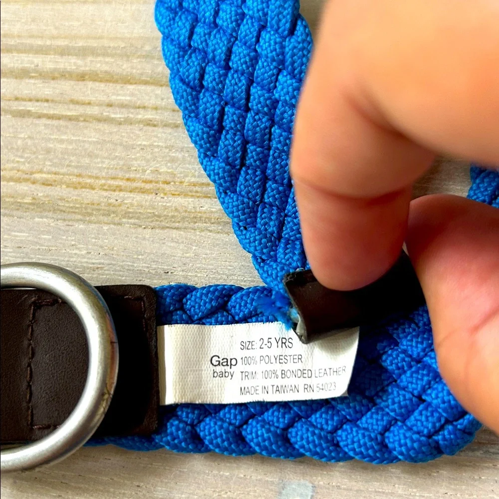 Baby GAP Electric Blue Braided Belt with Silver Buckle